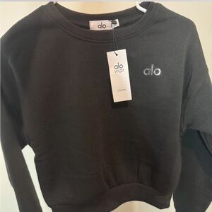 Alo Yoga Black Crewneck Sweatshirt INSPIRED.